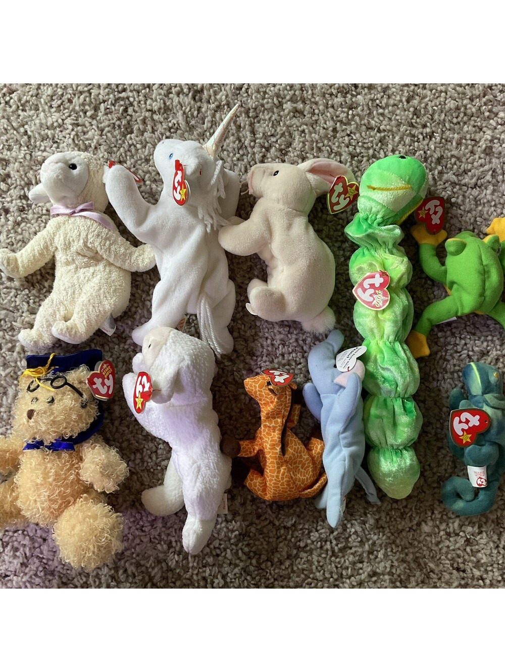 Ty Beanie Baby Lot Of 10 W/Tags 1990s Vintage In Excellent Condition Lot 1